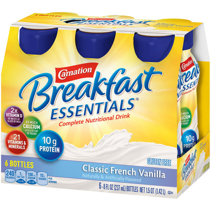Carnation Breakfast Essentials Oral Nutritional Supplement French Vanilla 8 oz Bottle
