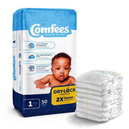 Unisex Baby Diaper Comfees Size 6 Disposable Moderate Absorbency