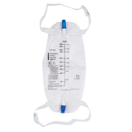 Urinary Leg Bag McKesson Anti-Reflux Valve Sterile 1000 mL Vinyl