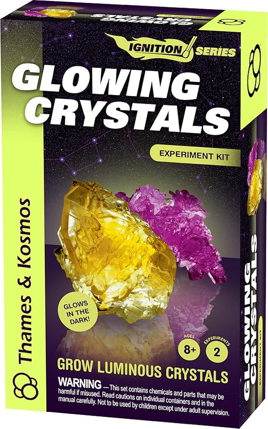 Ignition Series Glowing Crystals Experiment Kit – Glow-in-the-Dark Science Crystal Growing Kit for Kids Ages 8+