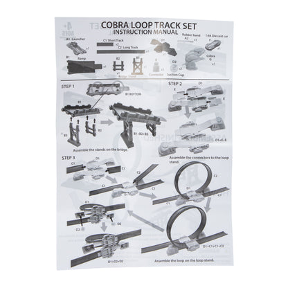 Cobra Launcher Loop Track Set – High-Speed Diecast Car Launcher with Loop Track
