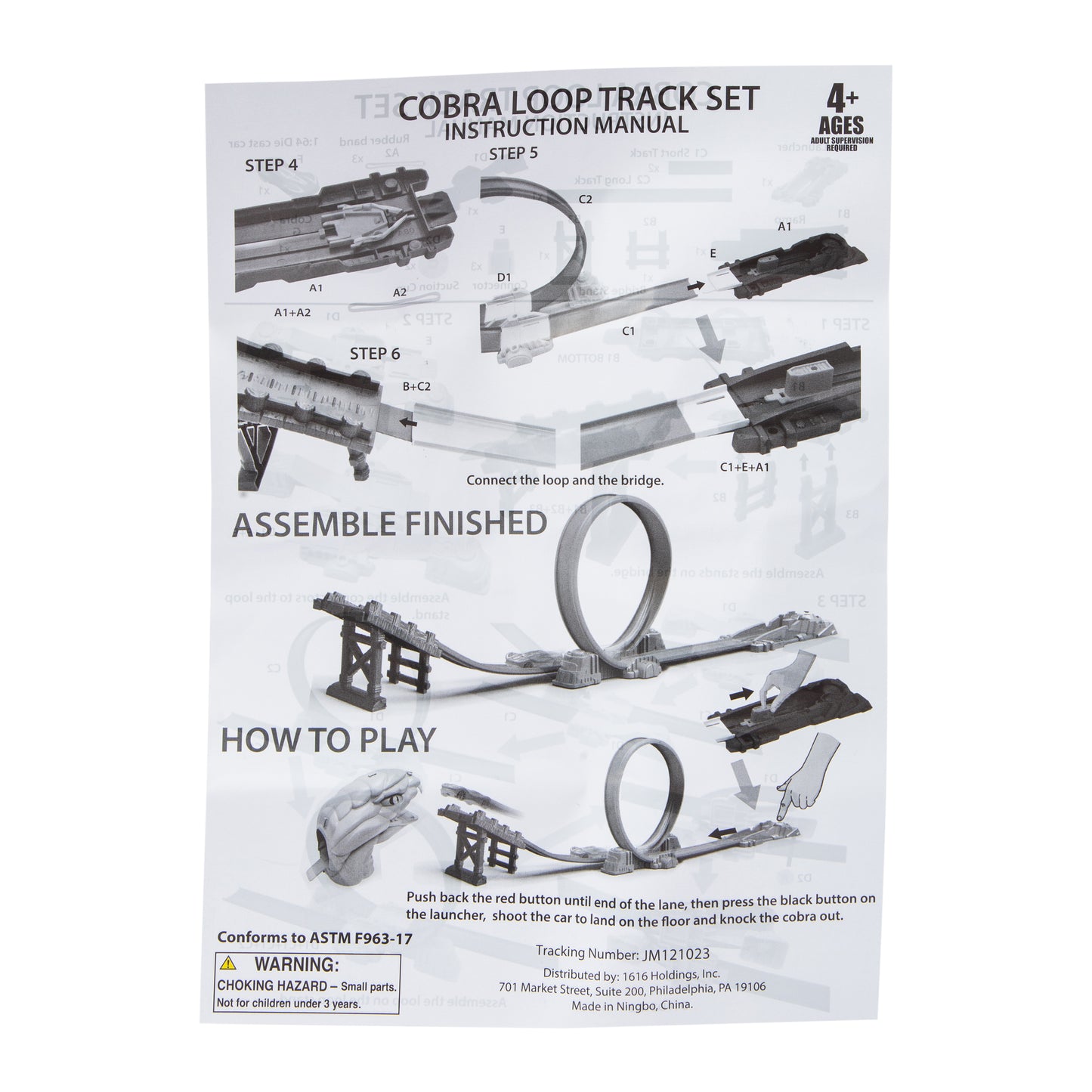 Cobra Launcher Loop Track Set – High-Speed Diecast Car Launcher with Loop Track
