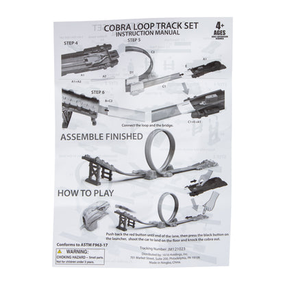 Cobra Launcher Loop Track Set – High-Speed Diecast Car Launcher with Loop Track