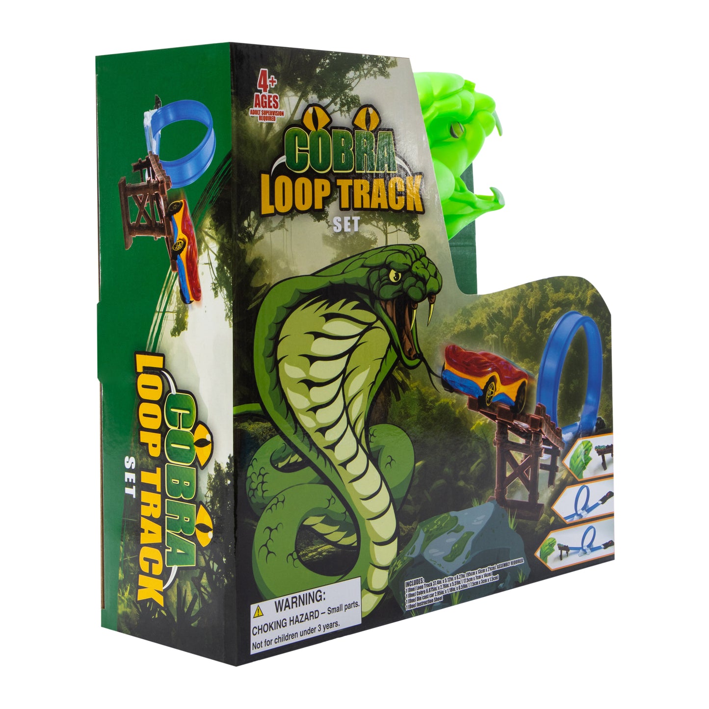 Cobra Launcher Loop Track Set – High-Speed Diecast Car Launcher with Loop Track