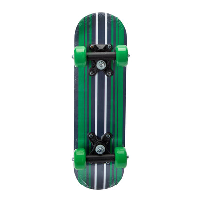 Mini Skateboard 17-Inch Cali Valley Original – Green Stripe Design