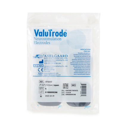 ValuTrode Cloth Electrotherapy Electrode 2 x 2 Inch for TENS, NMES, and FES Units