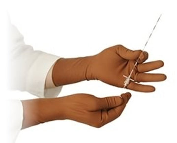 Radiation Reducing Glove Sensi Flex Sterile Pair Latex / Lead Extended Cuff Length Fully Textured Brown Not Chemo Approved