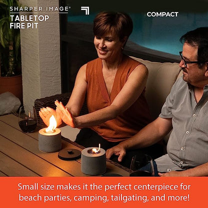 Sharper Image Tabletop Fire Pit Compact, Smokeless, and Stylish Outdoor Ambiance