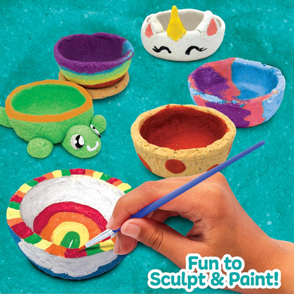 Made By Me! Sand Dough Sculpt & Paint Creations Pottery Kit – Mess-Free Arts & Crafts for Kids Ages 6–9