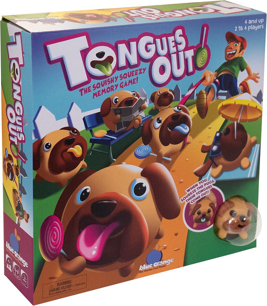 Tongues Out! Memory Game by Blue Orange – Color Matching Game with Squeezable Pugs