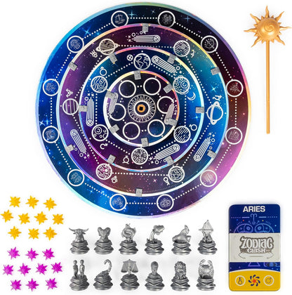 Zodiac Clash Strategic 3D Solar System Board Game – Zodiac Power Game for 2 or 4 Players Ages 8+