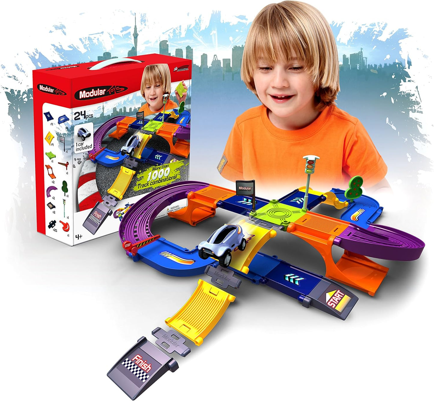 Modular Road Builder 3D Dimensional Construction Kit