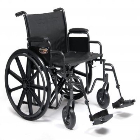 Bariatric Wheelchair Traveler HD Heavy Duty Dual Axle Full Length Arm