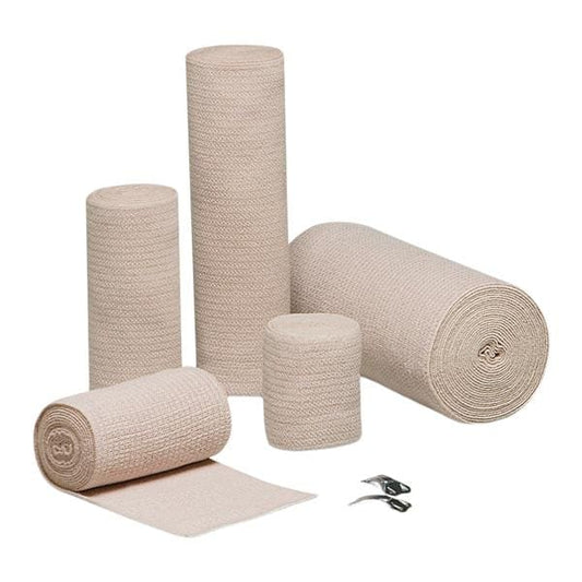 REB Elastic Stretch Bandage 4 Inch x 5 Yard Sterile with Clip Closure