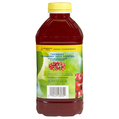 Thick & Easy Cranberry Juice Cocktail Thickened Beverage 46 oz Bottle IDDSI Level 3 Moderately Thick