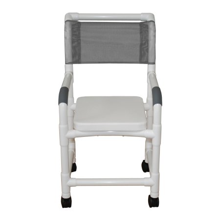 Shower Chair MJM International PVC Frame Mesh Backrest 250 lbs. Weight Capacity