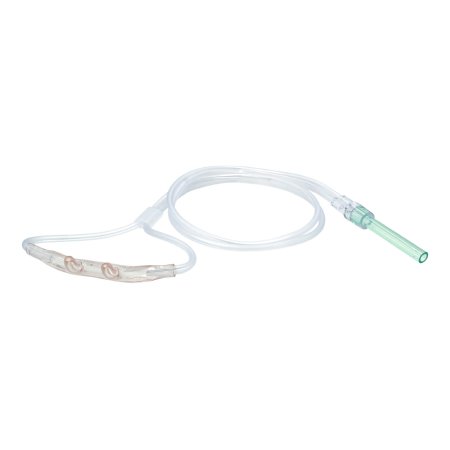 ETCO2 Nasal Sampling Cannula with O2 Delivery Salter-Style Adult Curved Prong / NonFlared Tip 25 Foot O2 Line