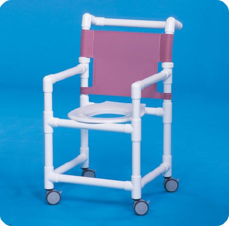 Commode / Shower Chair Select Fixed Arms PVC Frame Mesh