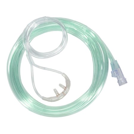 ETCO2 Nasal Sampling Cannula with O2 Delivery Salter-Style Adult Curved Prong / NonFlared Tip