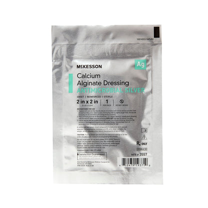 McKesson Silver Alginate Dressing 2 x 2 Inch 5% Silver 10 Count Sterile