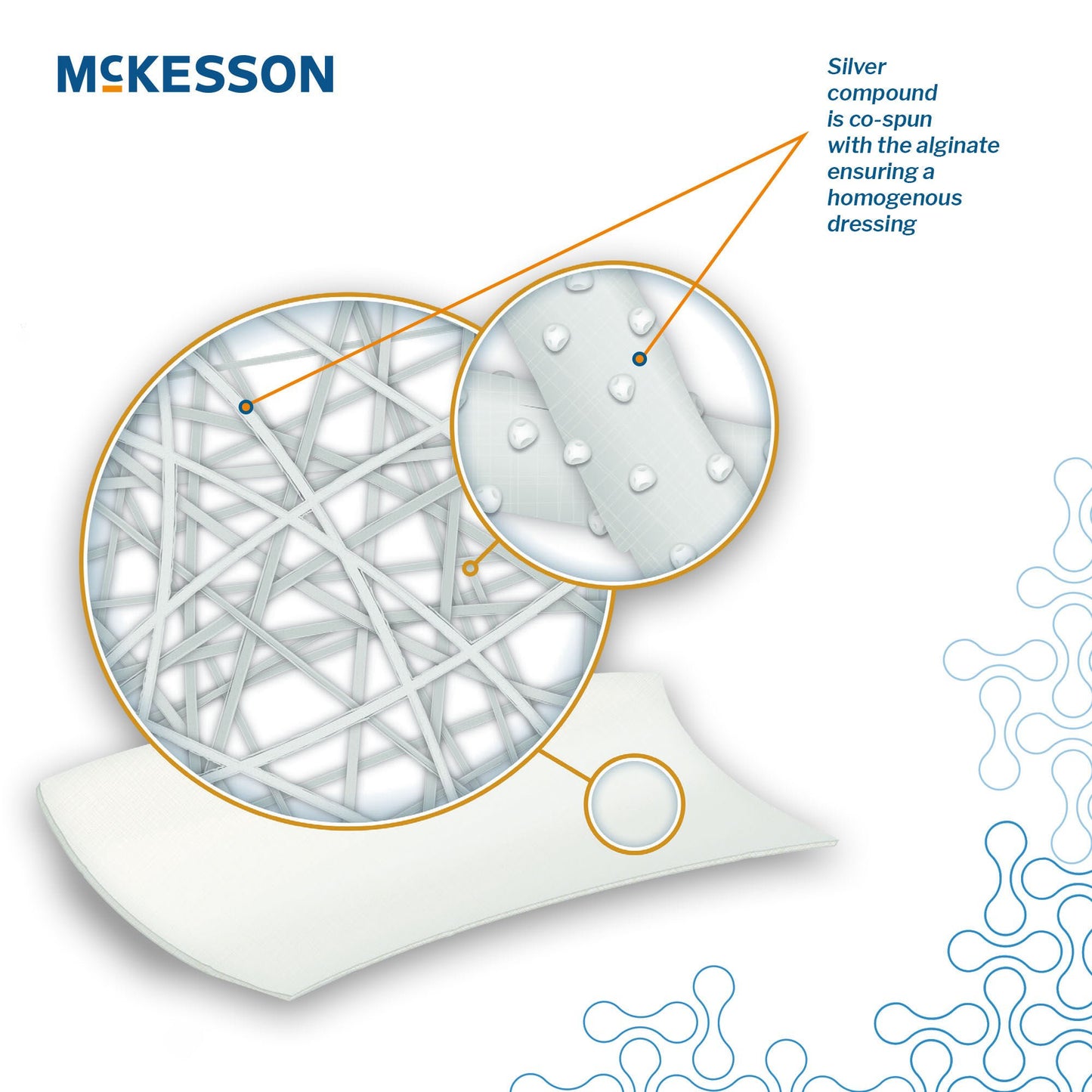 McKesson Silver Alginate Dressing 2 x 2 Inch 5% Silver 10 Count Sterile