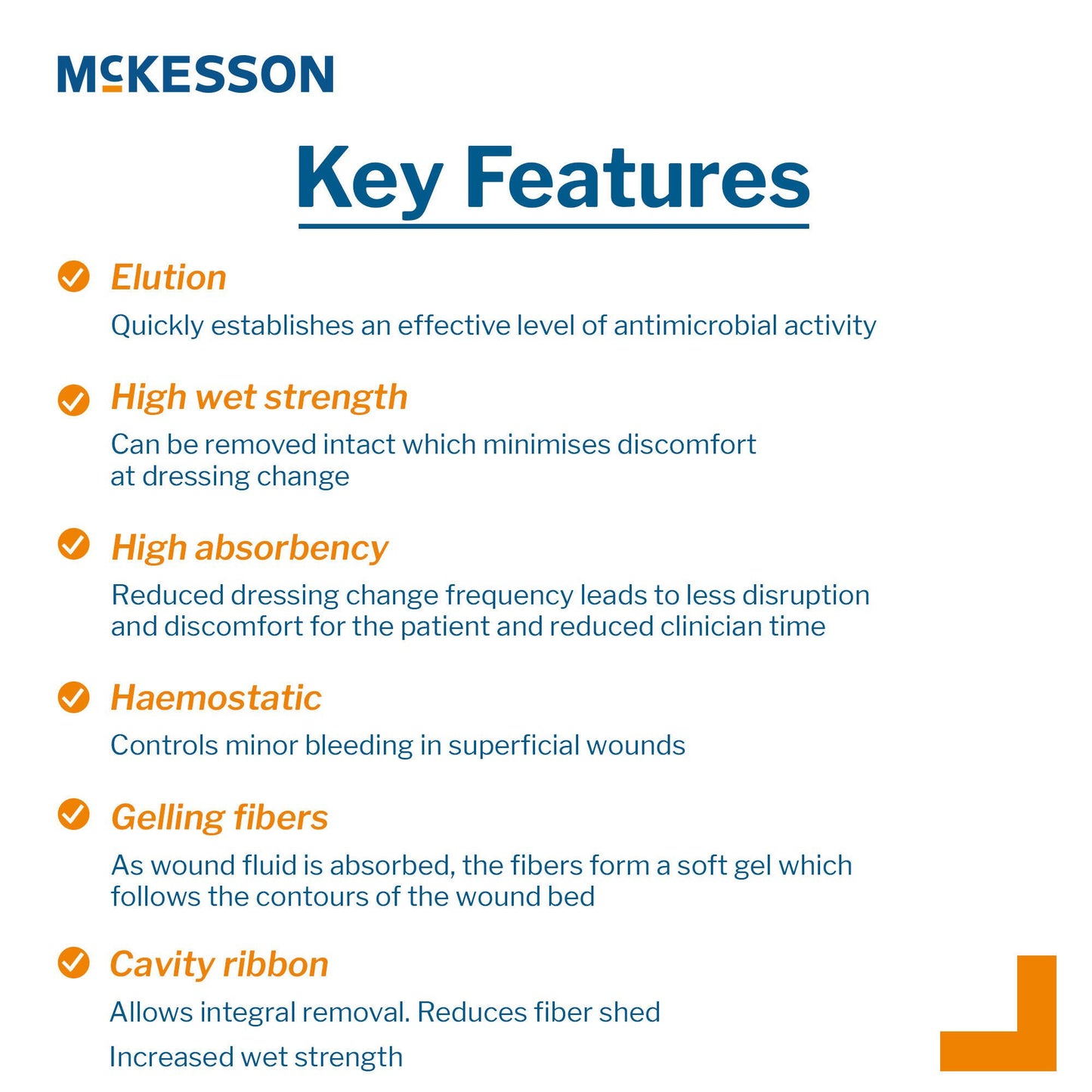 McKesson Silver Alginate Dressing 2 x 2 Inch 5% Silver 10 Count Sterile