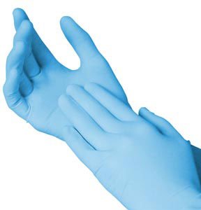 Exam Glove Fisherbrand NonSterile Nitrile Standard Cuff Length Fully Textured Blue Not Rated