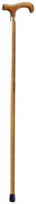 T-Handle Cane Lumex Wood 44 Inch Height Walnut