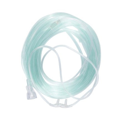 ETCO2 Nasal Sampling Cannula with O2 Delivery McKesson Adult Curved Prong / NonFlared Tip 14 Foot O2 Line