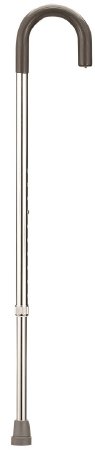 Round Handle Cane Fabrication Enterprises Aluminum 29 to 38 Inch Height Silver