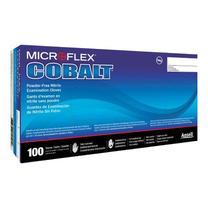 Exam Glove MICROFLEX Cobalt NonSterile Nitrile Standard Cuff Length Fully Textured Blue Not Rated