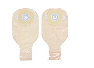 Ostomy Pouch Nu-Flex 11 Inch Length Roll-up Closure, Deep Convex, Pre-Cut 7/8 Inch Stoma Drainable