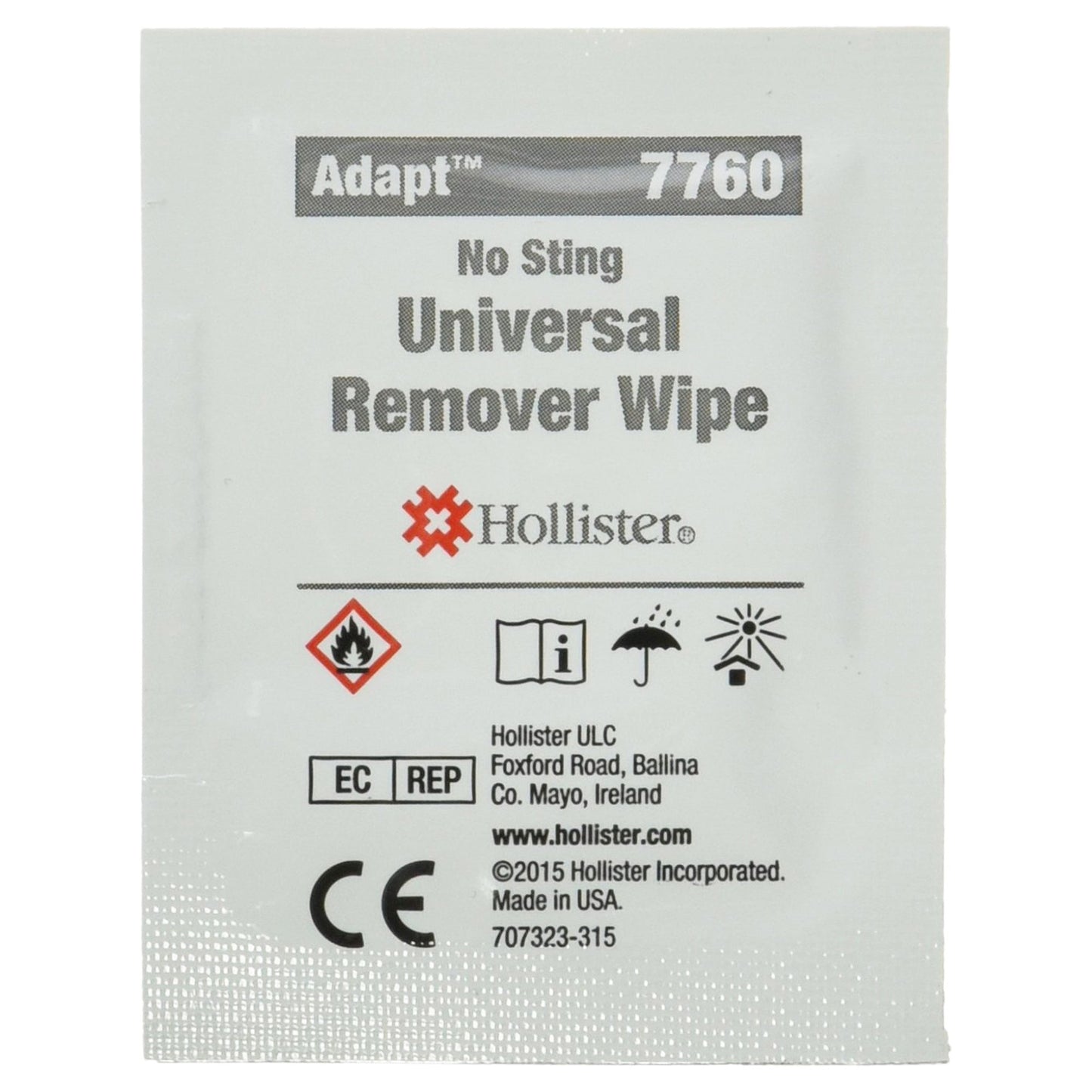 Hollister Adapt Adhesive Remover Wipes Alcohol Free
