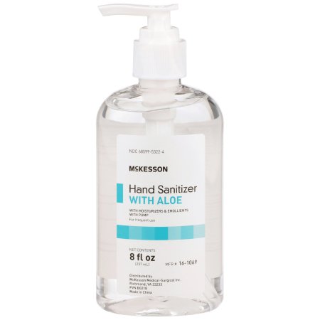 Hand Sanitizer with Aloe McKesson 4 oz. Ethyl Alcohol Gel Bottle