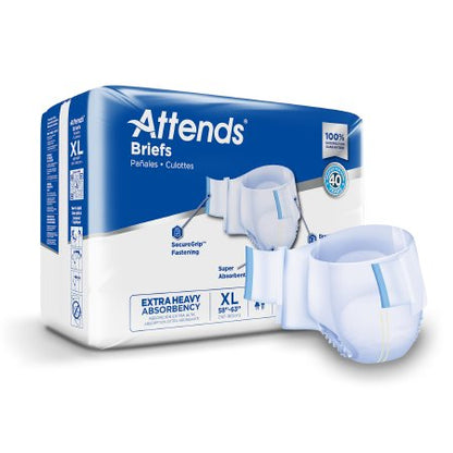 Unisex Incontinence Brief Attends Disposable Heavy Absorbency