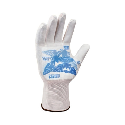 Cut Resistant Glove Liner Turtleskin CP Neon Insider Full-Finger Nylon / Polyester White