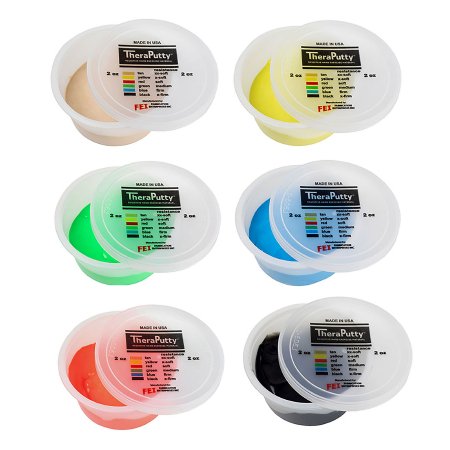 Therapy Putty Set CanDo TheraPutty 2X-Soft / X-Soft / Soft / Medium / Firm / X-Firm 6 X 2 oz.