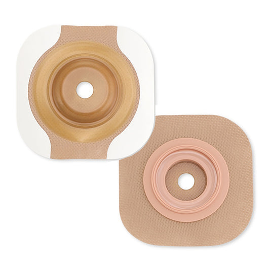 Ostomy Barrier New Image CeraPlus Trim to Fit, Extended Wear Adhesive Tape Borders 44 mm Flange Green Code System Up to 1 Inch Opening