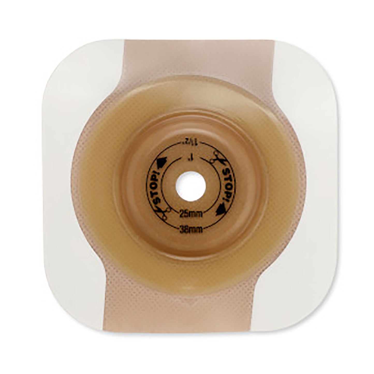 Ostomy Barrier New Image CeraPlus Trim to Fit, Extended Wear Adhesive Tape Borders 57 mm Flange Red Code System Up to 1-½ Inch Opening