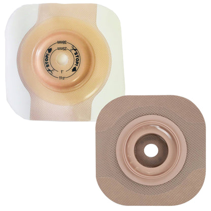 Ostomy Barrier New Image CeraPlus Trim to Fit, Extended Wear Adhesive Tape Borders 44 mm Flange Green Code System Up to 1 Inch Opening