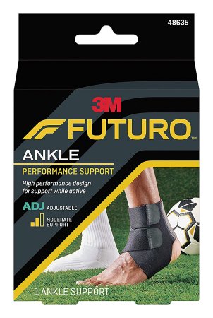 Ankle Support 3M Futuro Sport Moisture Control One Size Fits Most Hook and Loop Strap Closure Foot