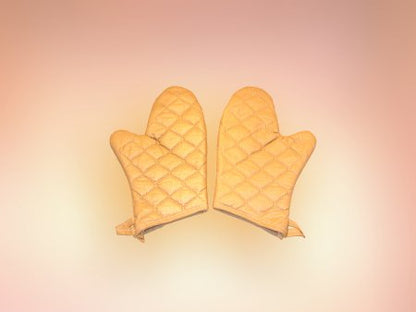 Autoclave Glove Insulated Gauntlet Mitt One Size Fits Most Quilted Material Gold