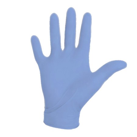 Exam Glove Aquasoft NonSterile Nitrile Standard Cuff Length Textured Fingertips Blue Chemo Tested