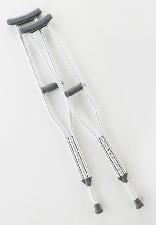 Underarm Crutches Pediatric 4 Foot to 4 Foot 6 Inch User Height Aluminum Frame 250 lbs. Weight Capacity