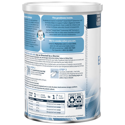 Gerber Good Start Extensive HA Infant Formula Powder 14.1 oz for Cow’s Milk Allergy