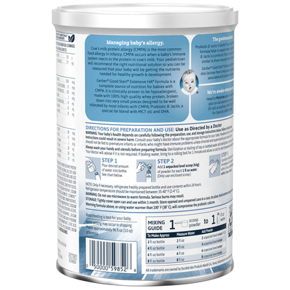 Gerber Good Start Extensive HA Infant Formula Powder 14.1 oz for Cow’s Milk Allergy