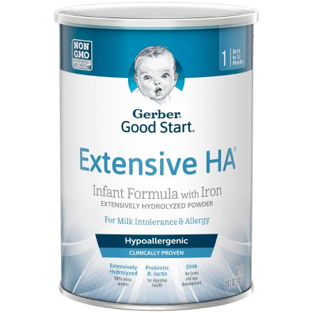 Infant Formula Gerber Good Start Extensive HA Unflavored 14.1 oz. Can Powder Whey Protein Cow's Milk Allergy