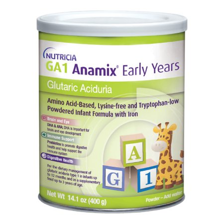 Infant Formula GA-1 Anamix Early Years Unflavored 14.1 oz. Can Powder Amino Acid Glutaric Aciduria Type-1 (GA-1)