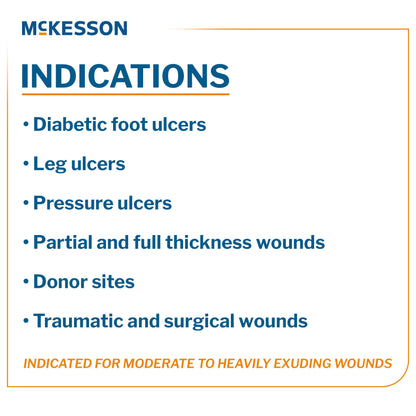 McKesson Silver Alginate Rope Dressing 3/4 x 12 Inch 5% Silver Sterile