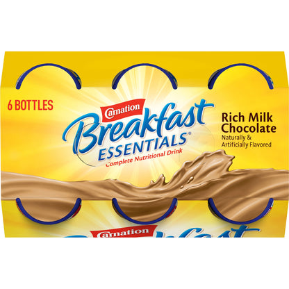 Carnation Breakfast Essentials Oral Supplement Drink Rich Milk Chocolate 8 oz Bottle